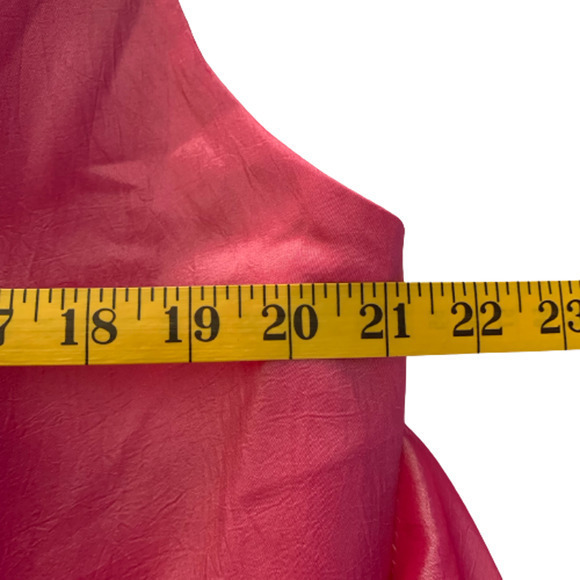 DESSY COLLECTION Hot Pink Ruched‎ Satin Midi Dress - Picture 13 of 13